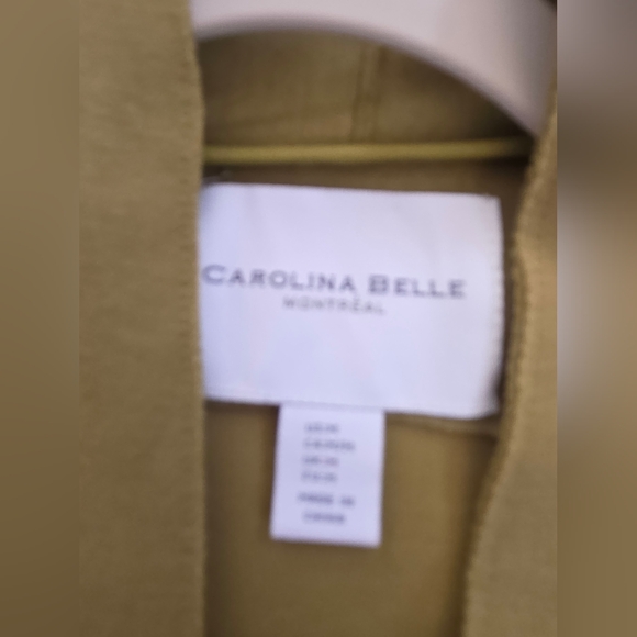 Carolina Belle Montreal Moss Green Cardigan Jacket Nylon St Johns Preppy Classy - Picture 12 of 16